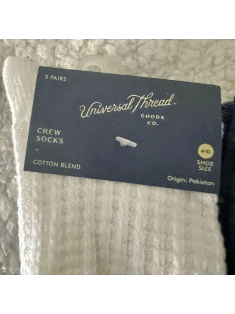 Universal Thread Light Pink Cotton Blend  6 Pairs of Socks. New